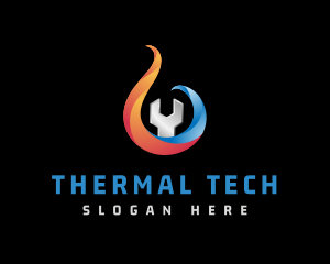 Thermal Repair Wrench logo design