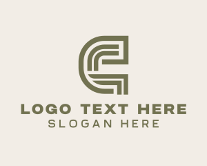 Interior Design - Construction Builder Letter C logo design