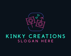 Kinky - Seductive Erotic Condom logo design