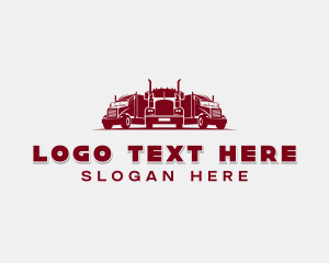 Logistics - Haulage Freight Truck logo design