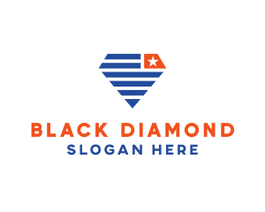 Star Stripes Diamond logo design