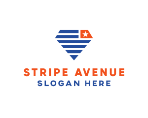 Stripes - Star Stripes Diamond logo design