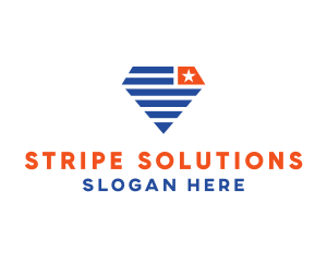 Star Stripes Diamond logo design