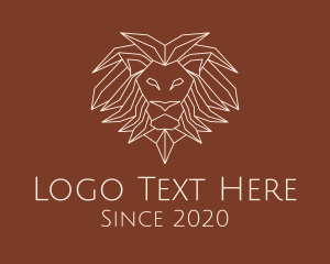 Lion - Wild Lion Monoline logo design