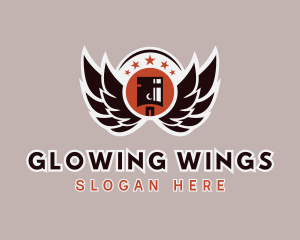 Piston Wings Repairman logo design