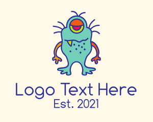 Extraterrestrial - Colorful Monster Cartoon logo design