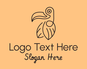 Birdwatching - Creative Monoline Toucan logo design
