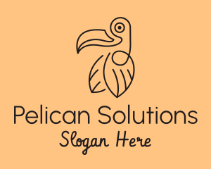 Creative Monoline Toucan logo design