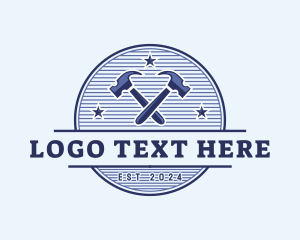 Builder - Hammer Roof Construction logo design