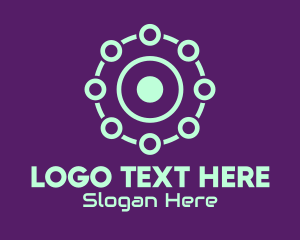 Tech Virus Dots Logo