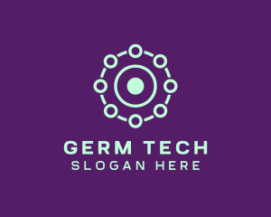 Germ - Tech Virus Dots logo design