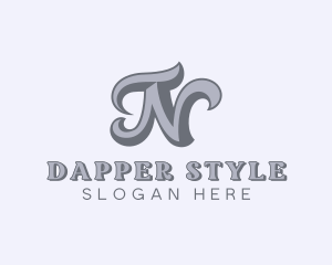 Dapper - Styling Barbershop Letter N logo design