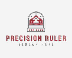 Ruler - Contractor Handyman Tools logo design