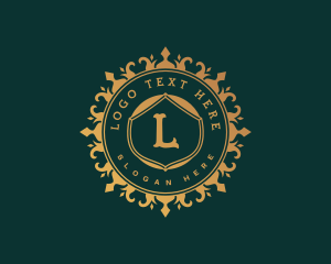 Law - Ornamental Shield Badge logo design