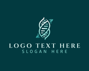 Genetics Lab - Biotech Leaf  DNA logo design