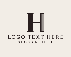 Home Builder - Hotel Building Construction Letter H logo design