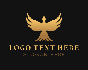 Legend - Golden Flying Bird logo design