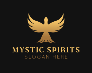 Supernatural - Golden Flying Bird logo design