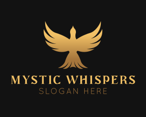 Supernatural - Golden Flying Bird logo design