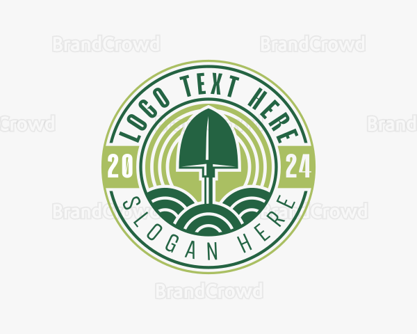 Landscaper Shovel Gardening Logo