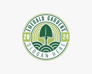 Landscaper Shovel Gardening logo design