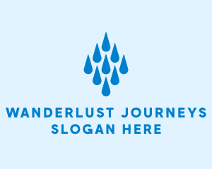Hand Wash - Aqua Water Droplets logo design