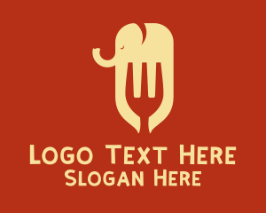 Food Stall - Elephant Fork Restaurant logo design