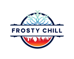 Freezer - Snow Flame Temperature logo design