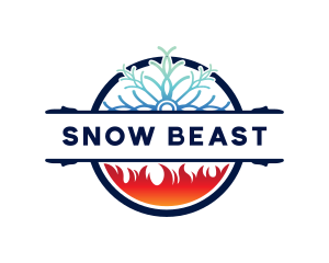 Snow Flame Temperature logo design