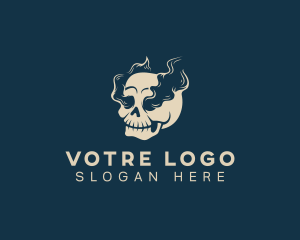 Skull Evil Smoke Logo