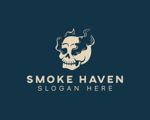 Skull Evil Smoke logo design