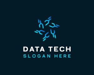 Data - Artificial Intelligence Data logo design