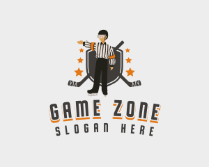 Hockey Game Referee logo design