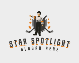 Hockey Game Referee logo design