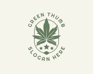 Marijuana Weed Plant logo design