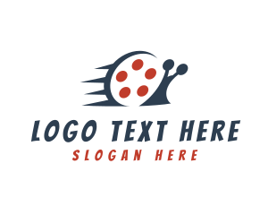 Videography - Fast Film Reel Snail logo design