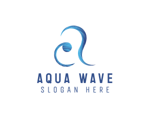 Sea Wave Resort Letter A logo design