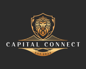 Regal Lion Shield logo design