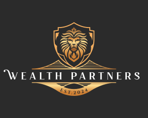 Regal Lion Shield logo design