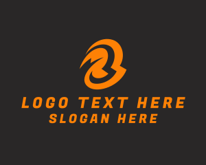 Express - Modern Leaf Abstract Letter B logo design