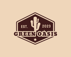 Succulent - Hipster Desert Cactus logo design