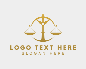 Court House - Law Scale Justice logo design