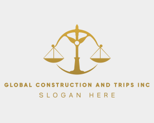 Court House - Law Scale Justice logo design