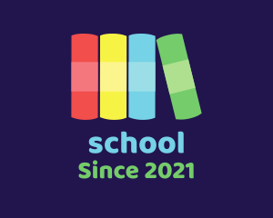 Colorful School Books logo design