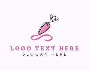 Icing - Piping Bag Icing Frosting logo design