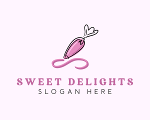 Piping Bag Icing Frosting logo design