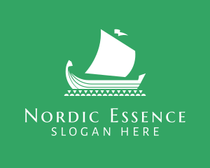 Nordic - Viking Boat Ship logo design