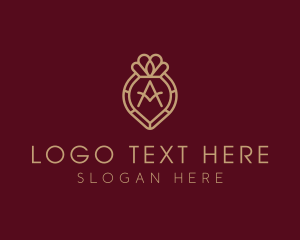 Initial - Luxe Diamond Jewel Letter A logo design