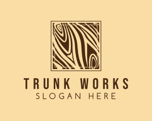 Trunk - Timber Wood Carpentry logo design