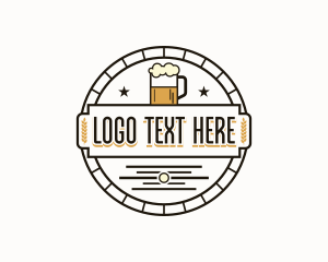 Weizen Glass - Beer Brewery Bar logo design